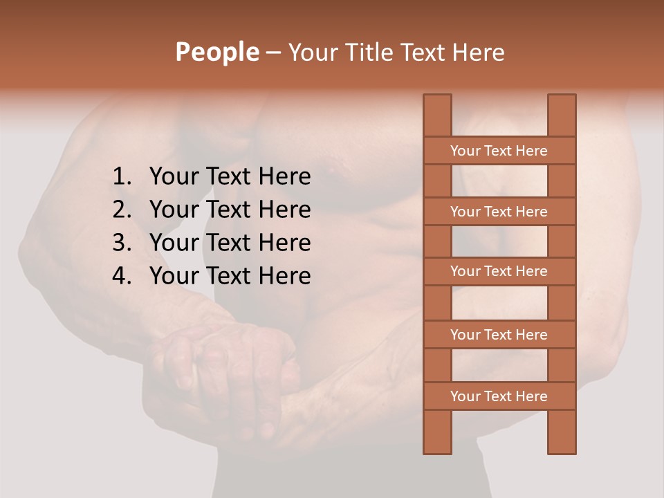 Vertical Handsome Athlete PowerPoint Template