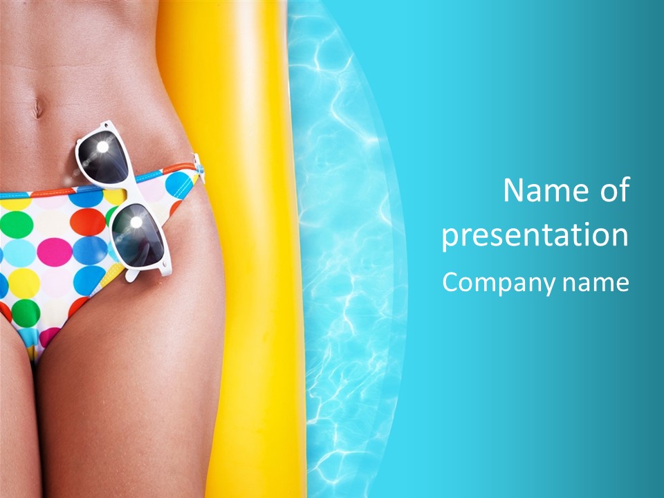 Mattress Water Party PowerPoint Template