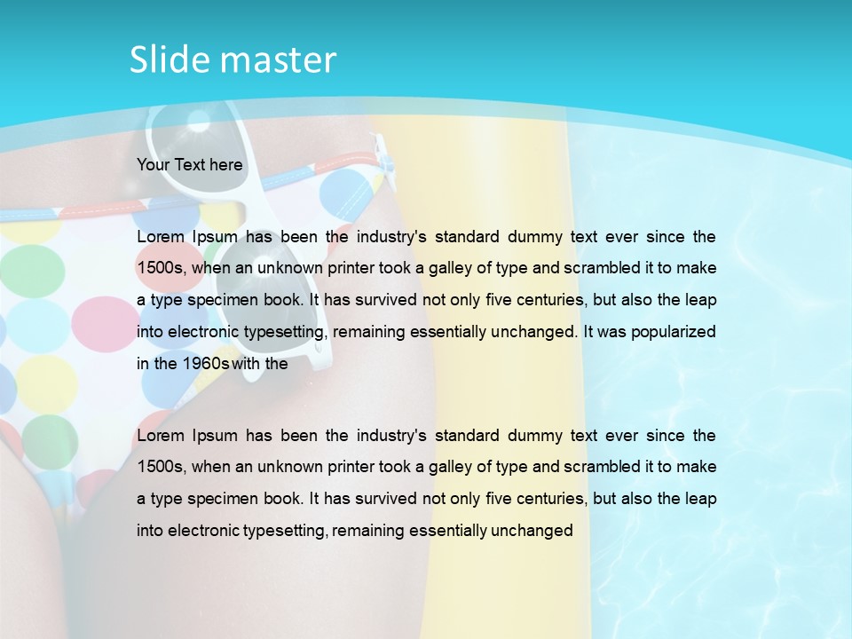 Mattress Water Party PowerPoint Template