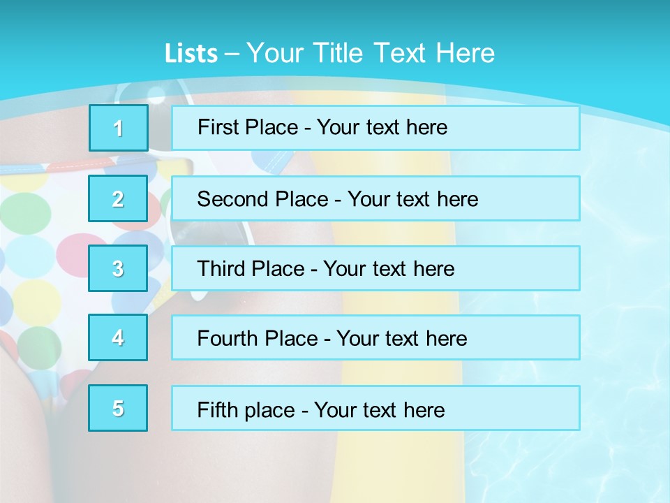 Mattress Water Party PowerPoint Template