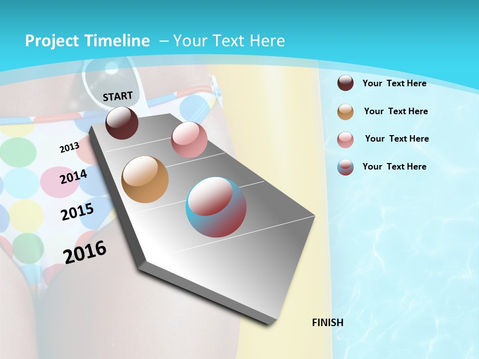 Mattress Water Party PowerPoint Template