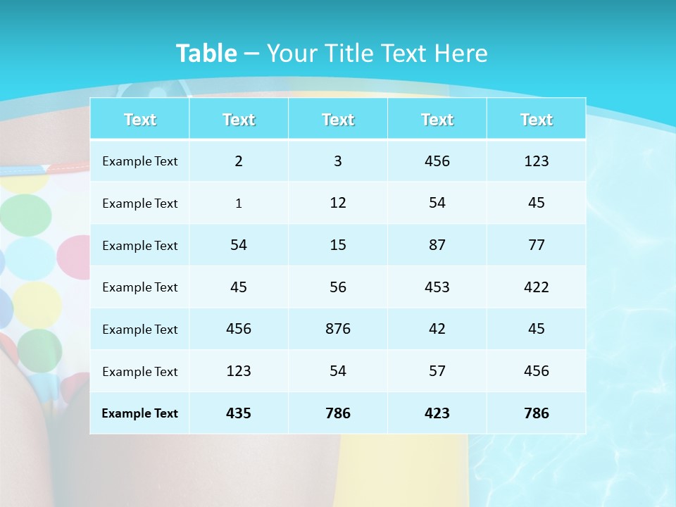 Mattress Water Party PowerPoint Template