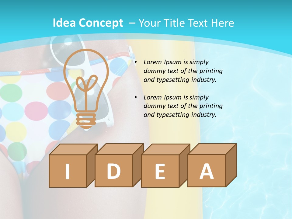 Mattress Water Party PowerPoint Template