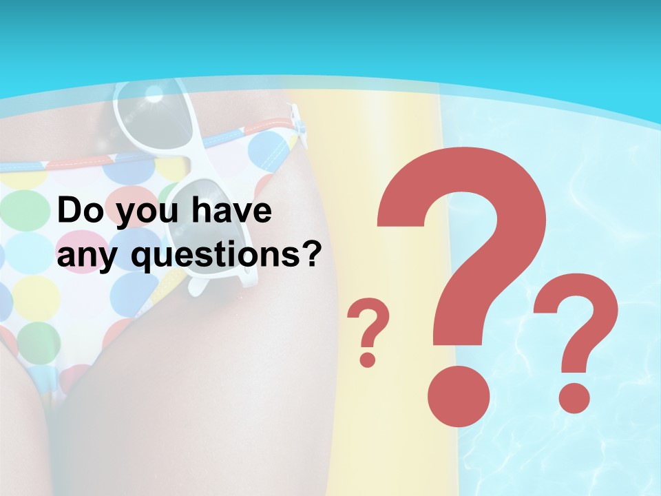 Mattress Water Party PowerPoint Template