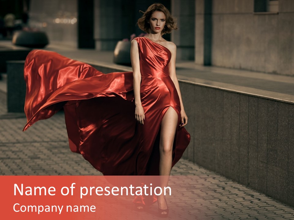 Scarlet Passion Model PowerPoint Template