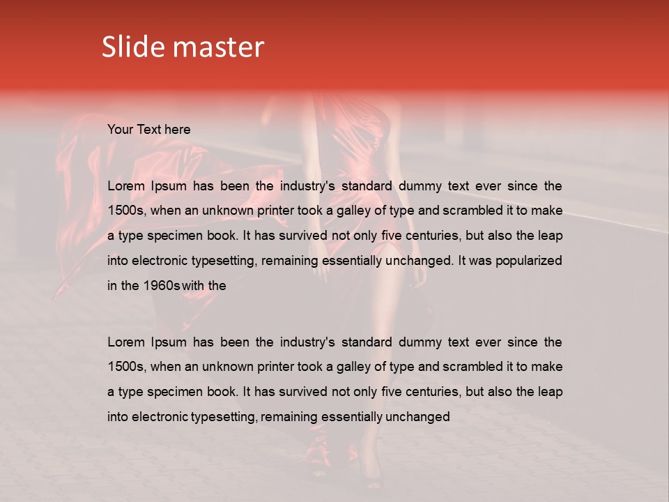 Scarlet Passion Model PowerPoint Template
