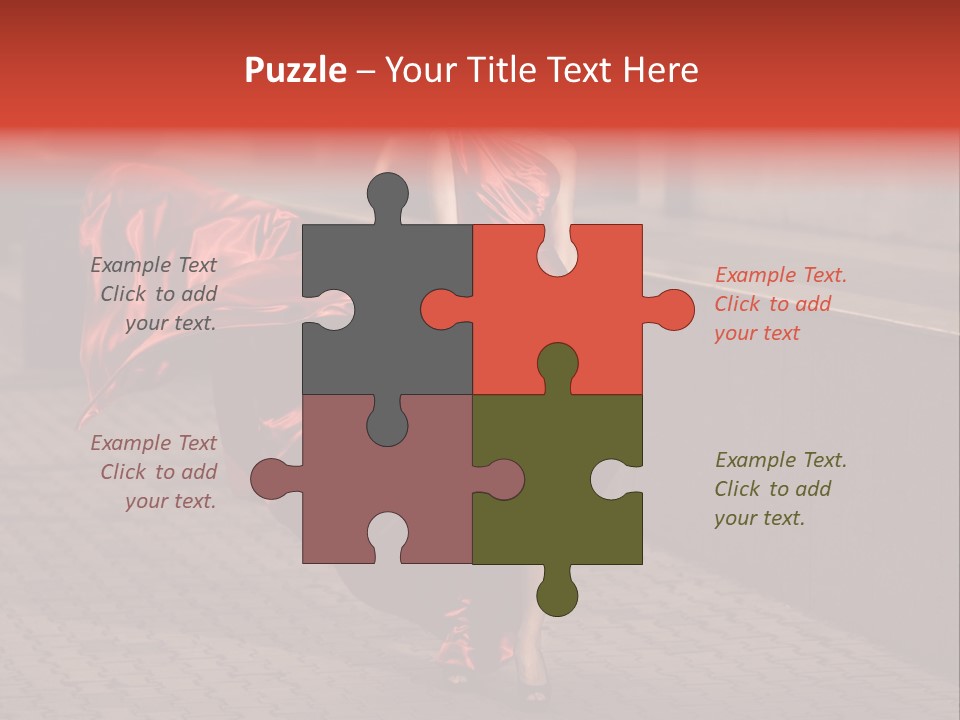 Scarlet Passion Model PowerPoint Template