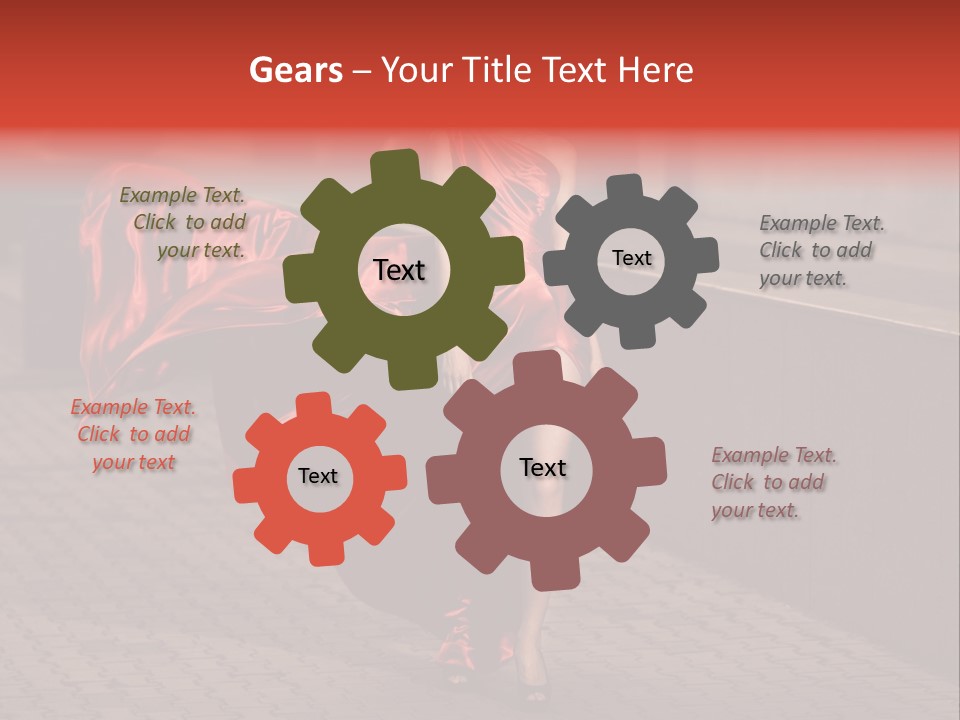 Scarlet Passion Model PowerPoint Template