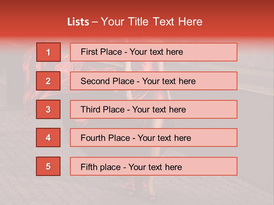 Scarlet Passion Model PowerPoint Template