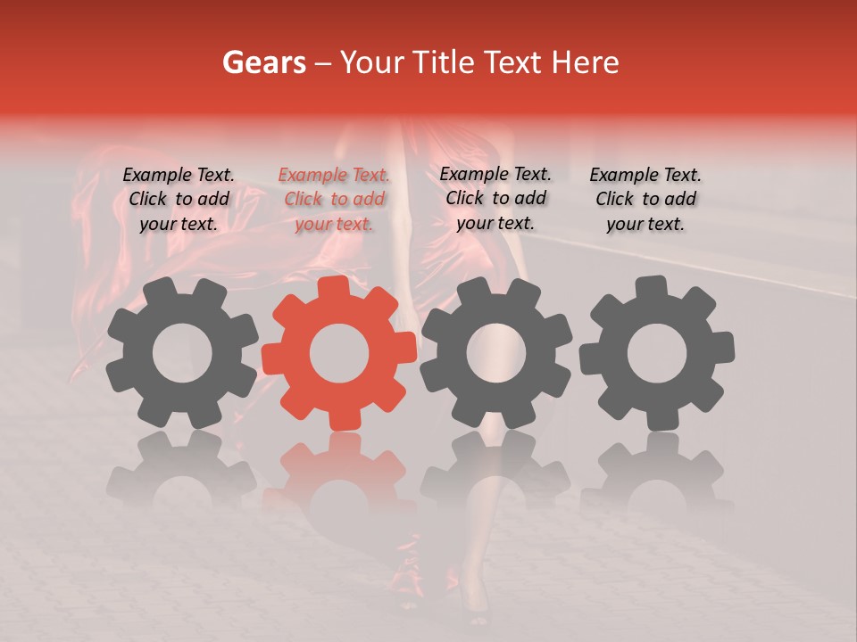 Scarlet Passion Model PowerPoint Template