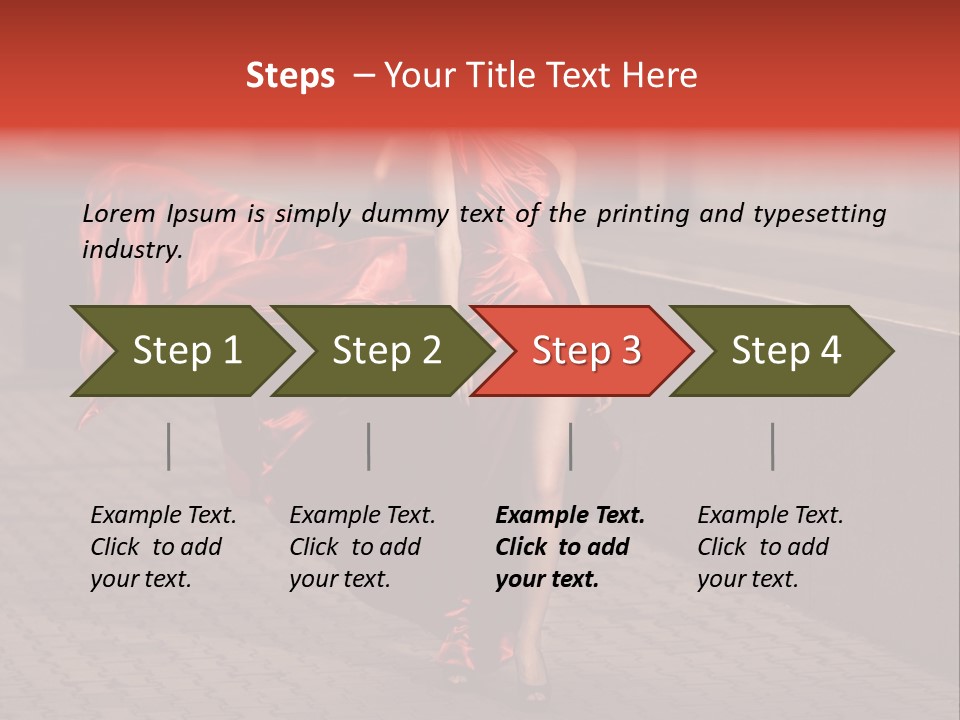 Scarlet Passion Model PowerPoint Template