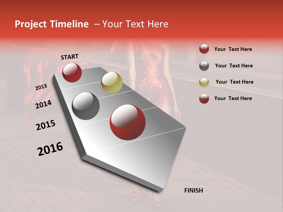 Scarlet Passion Model PowerPoint Template