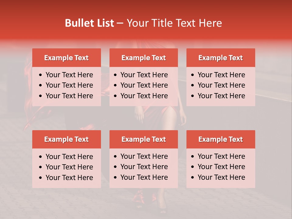 Scarlet Passion Model PowerPoint Template
