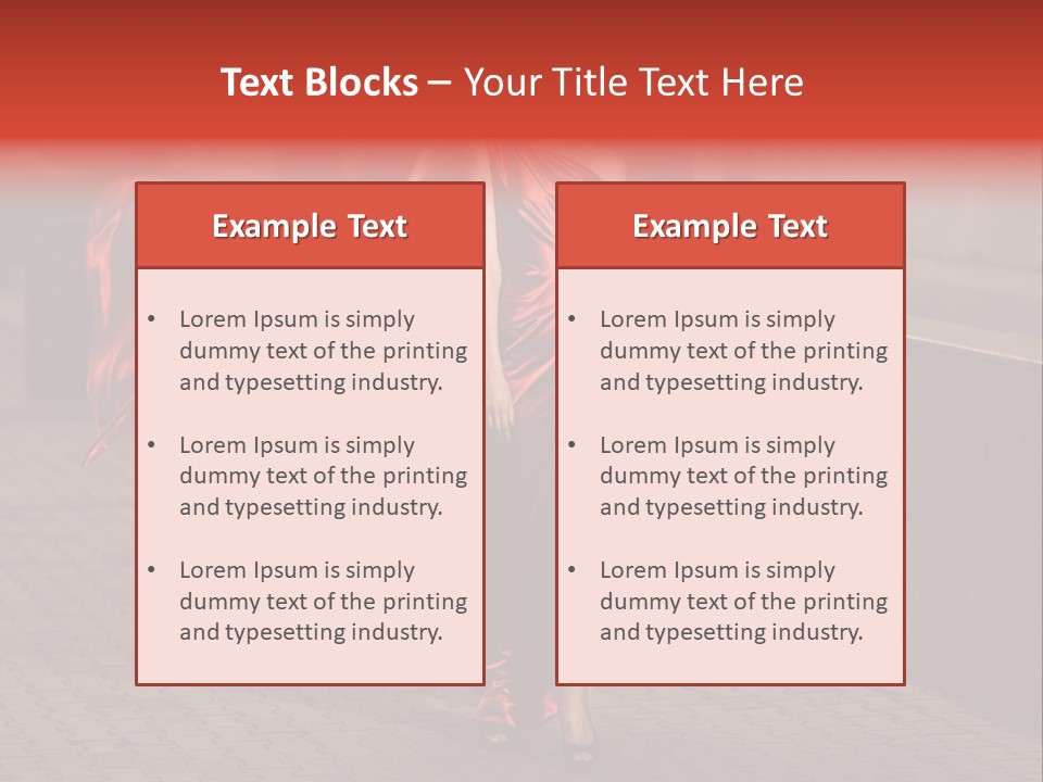 Scarlet Passion Model PowerPoint Template