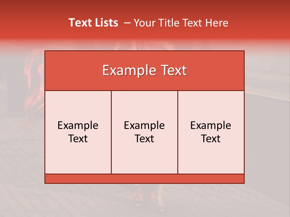 Scarlet Passion Model PowerPoint Template