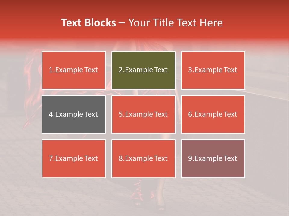 Scarlet Passion Model PowerPoint Template