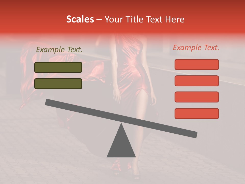 Scarlet Passion Model PowerPoint Template