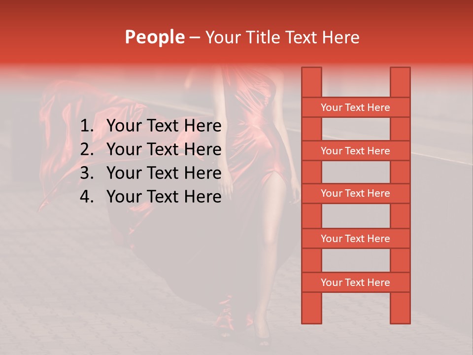 Scarlet Passion Model PowerPoint Template