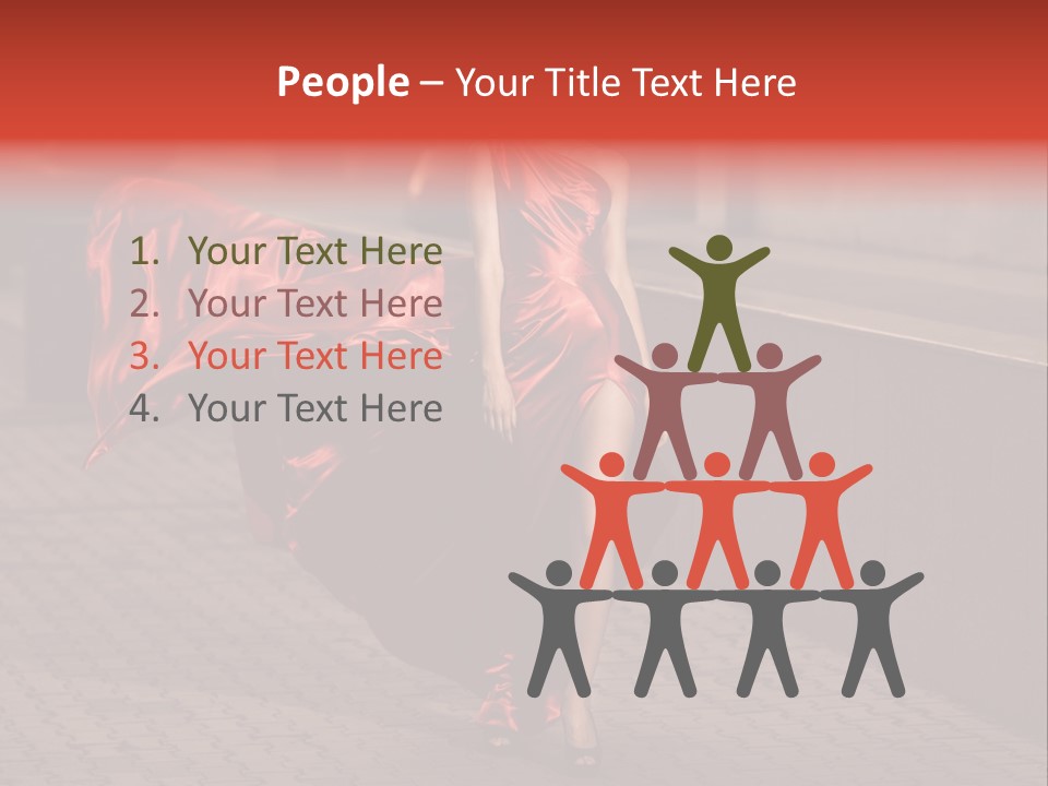 Scarlet Passion Model PowerPoint Template