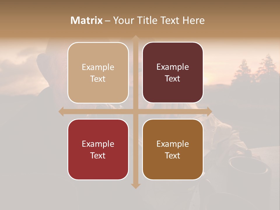 Man Companionship Sunrise PowerPoint Template