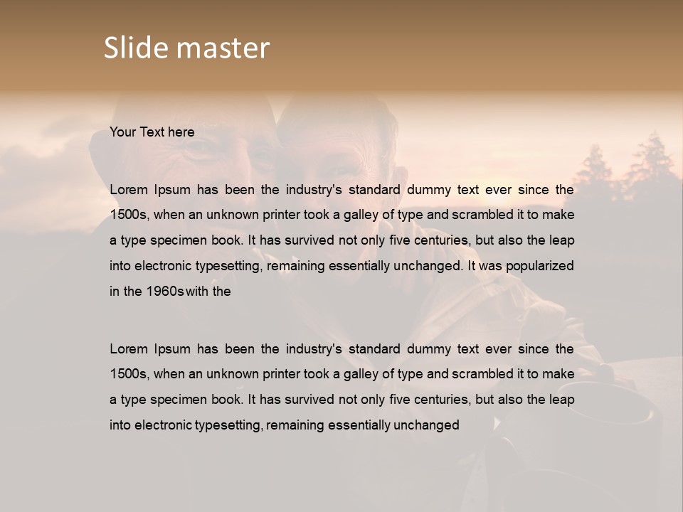 Man Companionship Sunrise PowerPoint Template