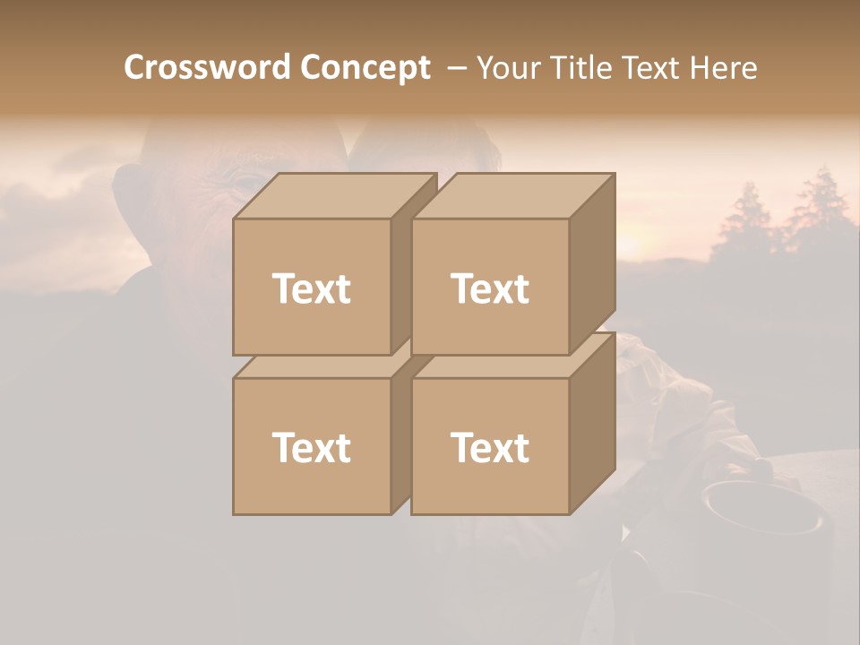 Man Companionship Sunrise PowerPoint Template