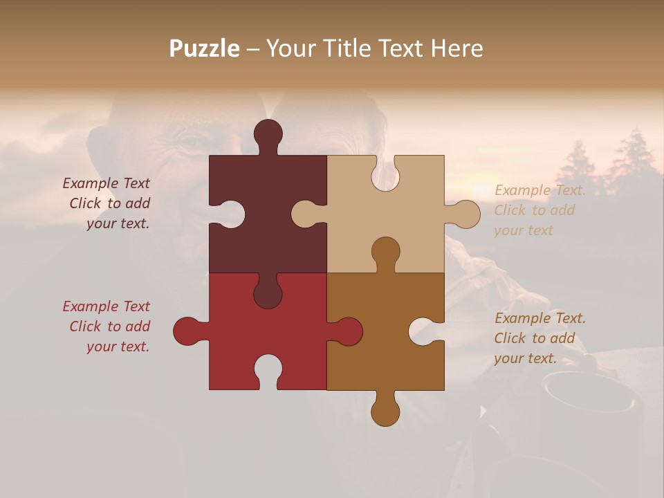 Man Companionship Sunrise PowerPoint Template