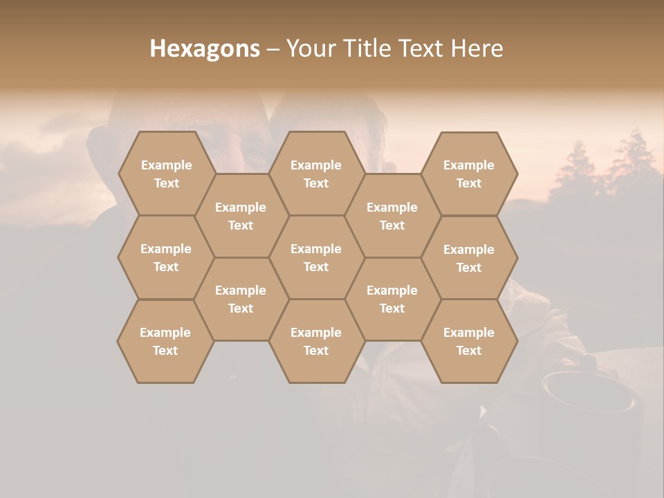 Man Companionship Sunrise PowerPoint Template