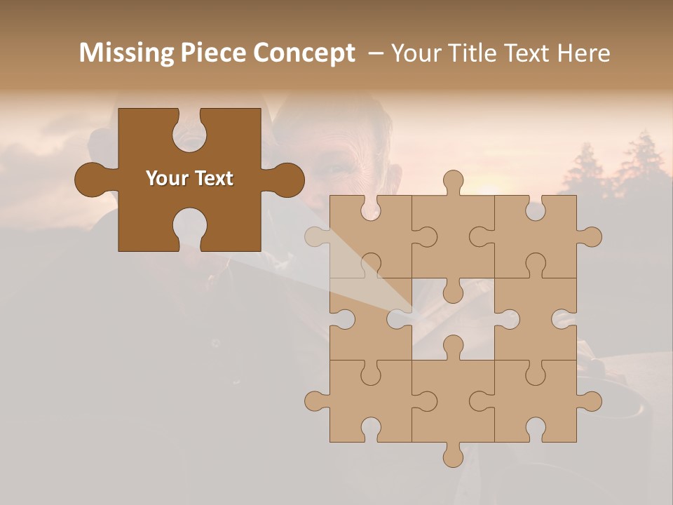 Man Companionship Sunrise PowerPoint Template