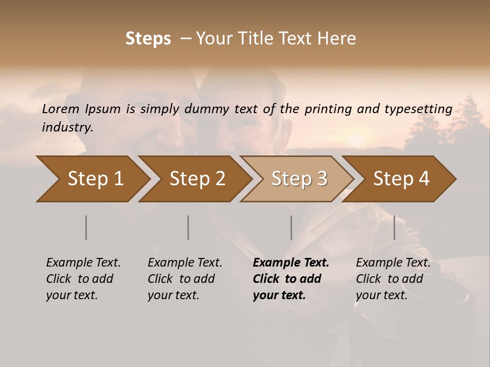 Man Companionship Sunrise PowerPoint Template