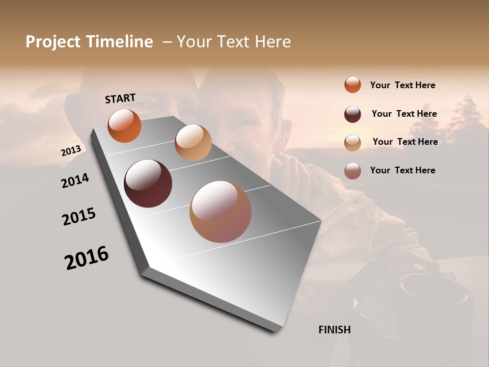 Man Companionship Sunrise PowerPoint Template