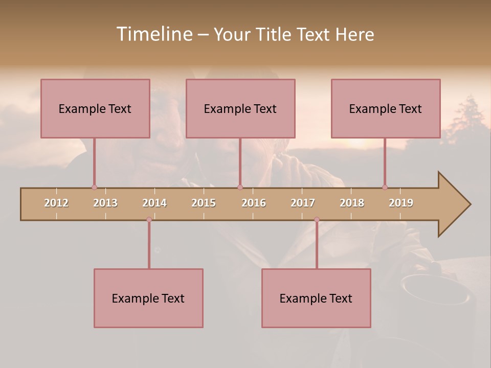 Man Companionship Sunrise PowerPoint Template