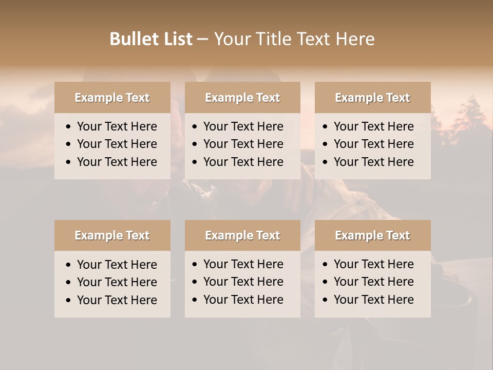 Man Companionship Sunrise PowerPoint Template