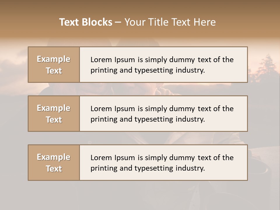 Man Companionship Sunrise PowerPoint Template