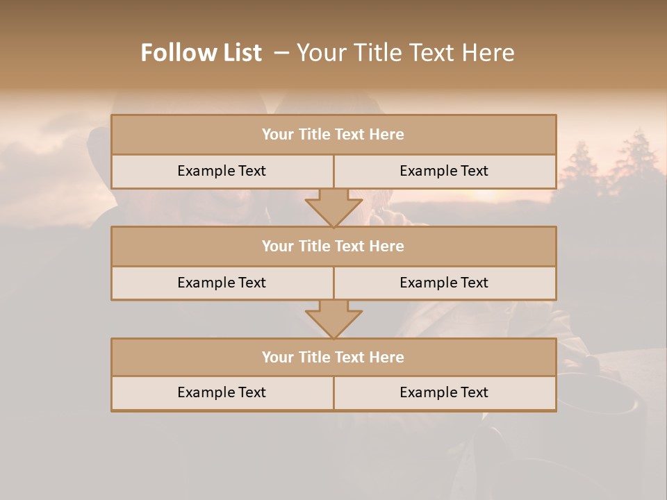 Man Companionship Sunrise PowerPoint Template