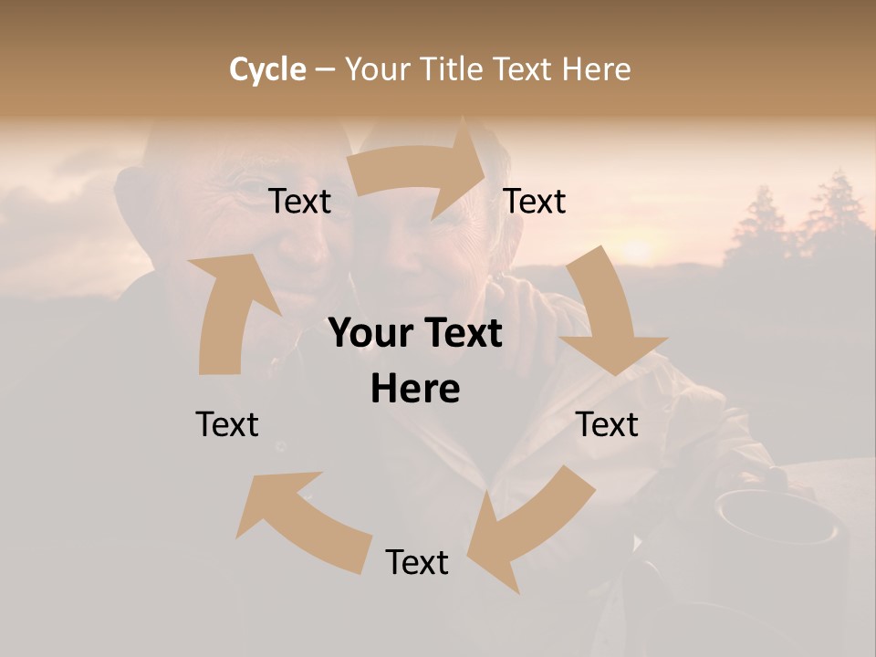 Man Companionship Sunrise PowerPoint Template