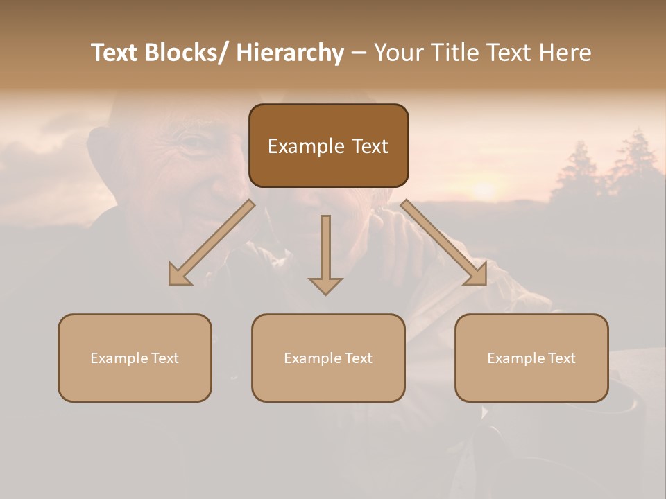 Man Companionship Sunrise PowerPoint Template