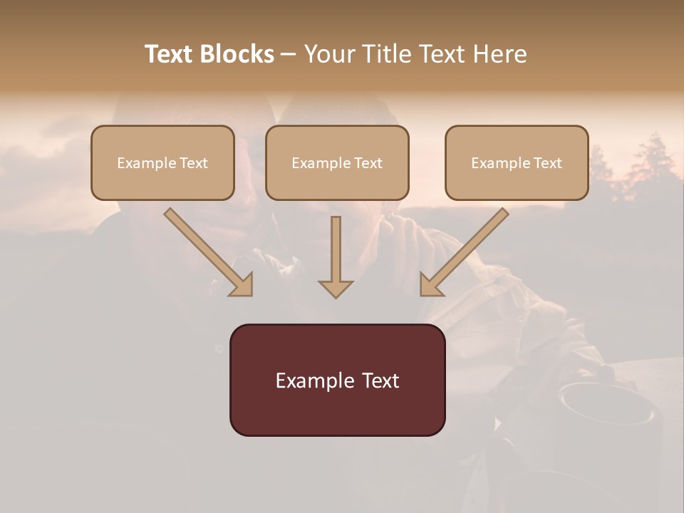 Man Companionship Sunrise PowerPoint Template