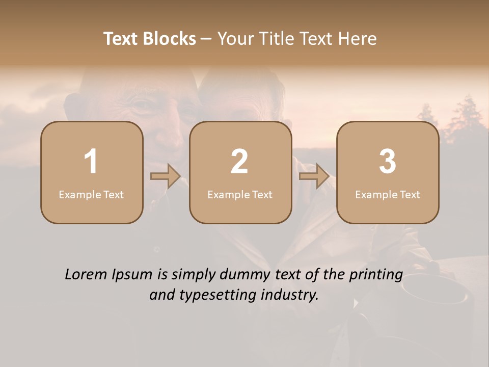 Man Companionship Sunrise PowerPoint Template