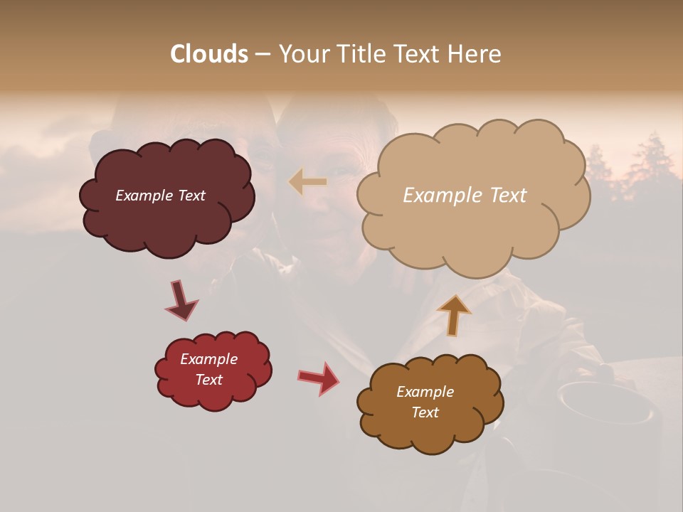 Man Companionship Sunrise PowerPoint Template