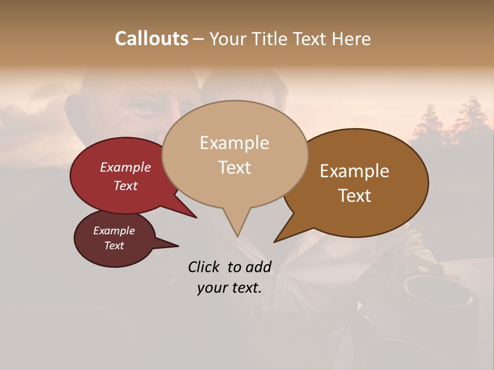 Man Companionship Sunrise PowerPoint Template