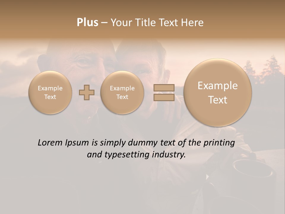 Man Companionship Sunrise PowerPoint Template