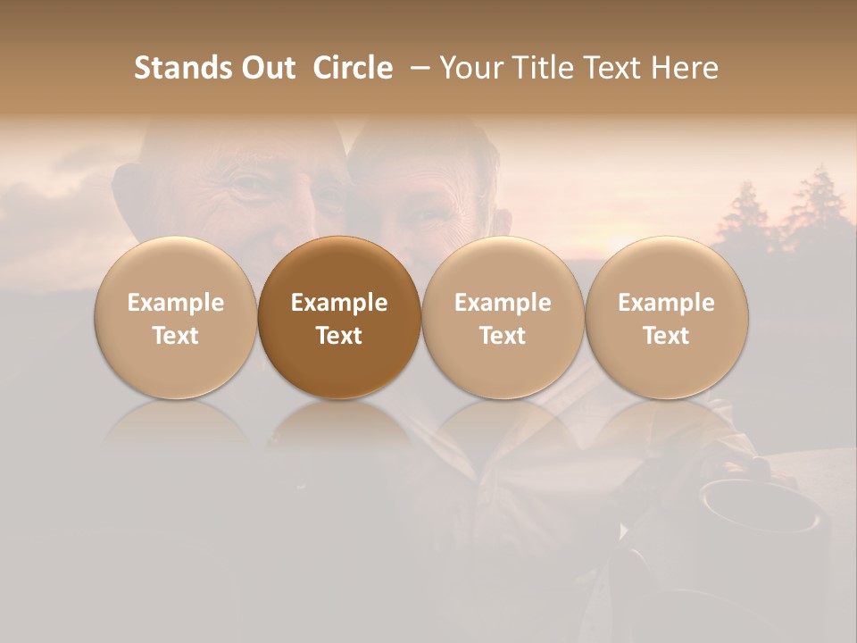 Man Companionship Sunrise PowerPoint Template