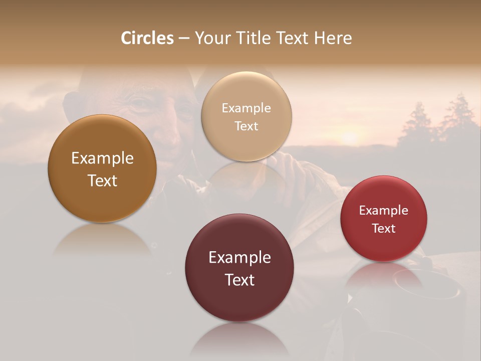 Man Companionship Sunrise PowerPoint Template