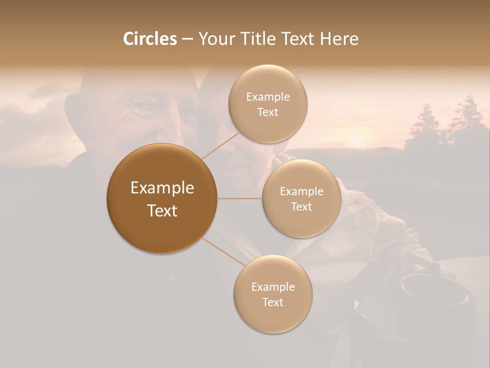 Man Companionship Sunrise PowerPoint Template