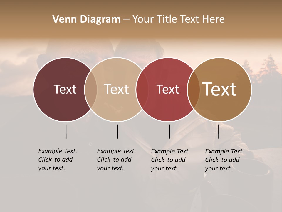 Man Companionship Sunrise PowerPoint Template
