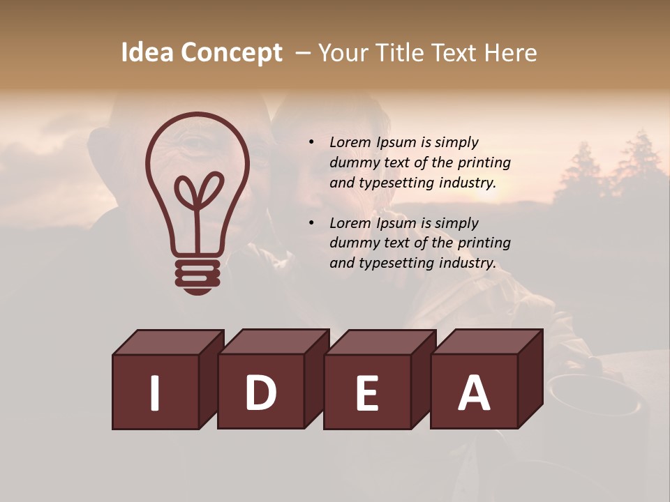 Man Companionship Sunrise PowerPoint Template