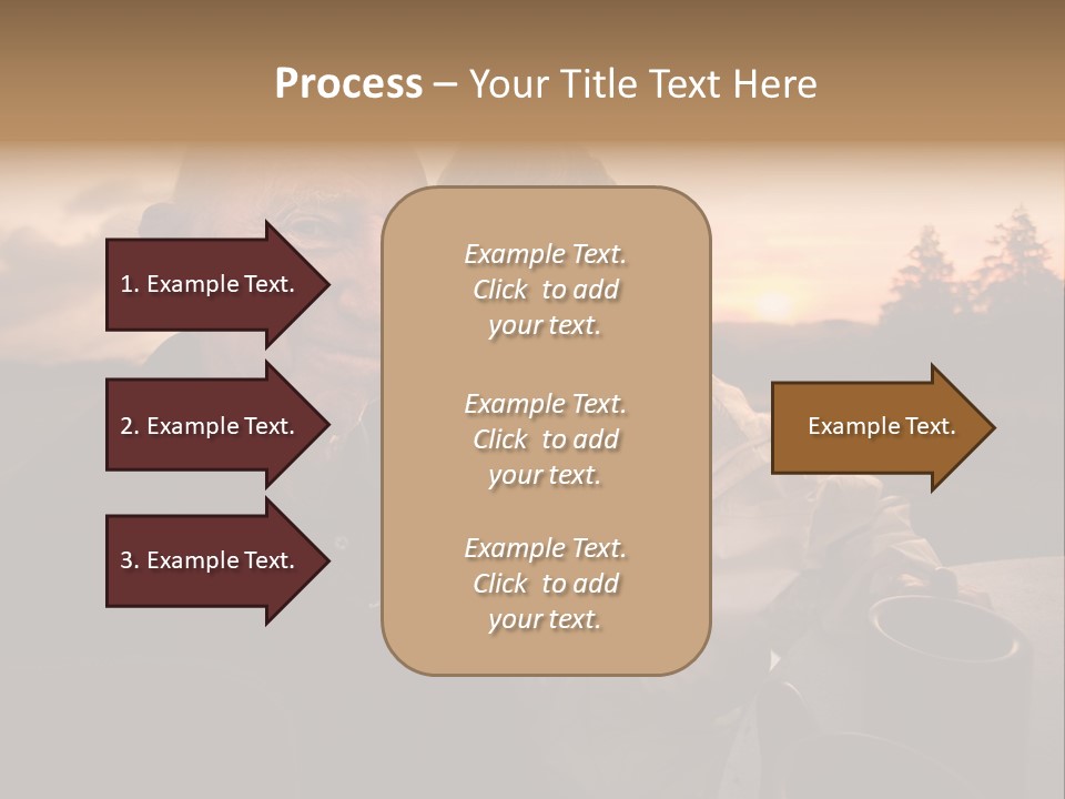 Man Companionship Sunrise PowerPoint Template