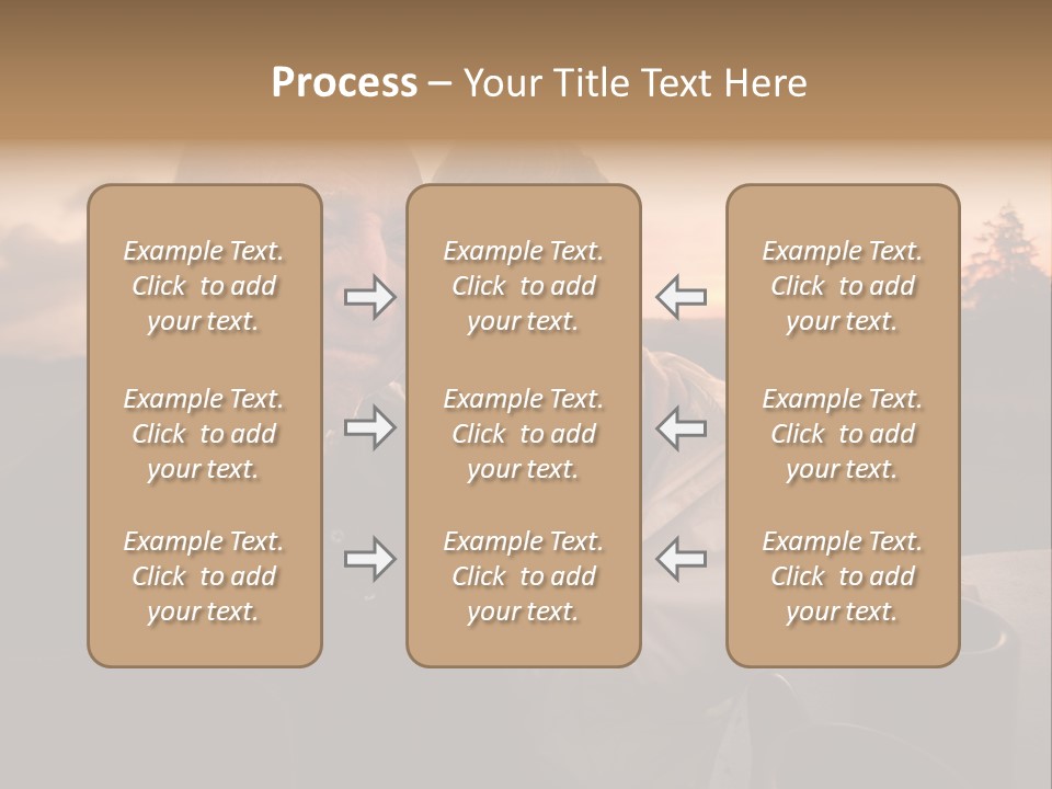 Man Companionship Sunrise PowerPoint Template