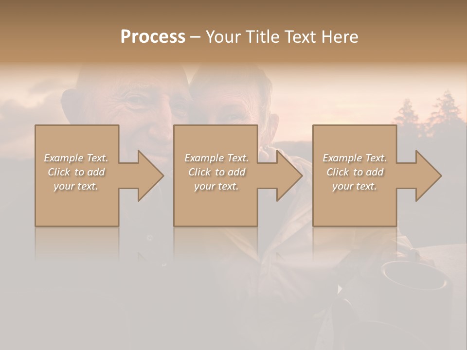 Man Companionship Sunrise PowerPoint Template